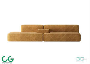 Multi-seat sofa 12 3D Model