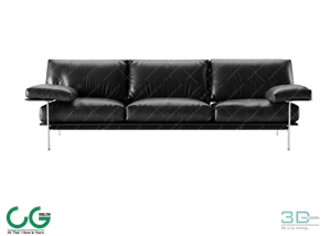 Multi-seat sofa 17 3D Model