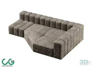 Multi-seat sofa 20 3D Model