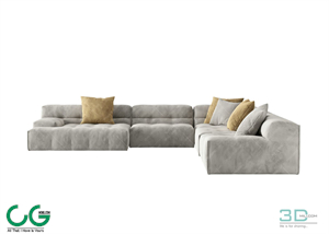 Multi-seat sofa 23 3D Model