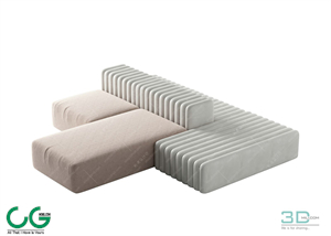 Multi-seat sofa 32 3D Model