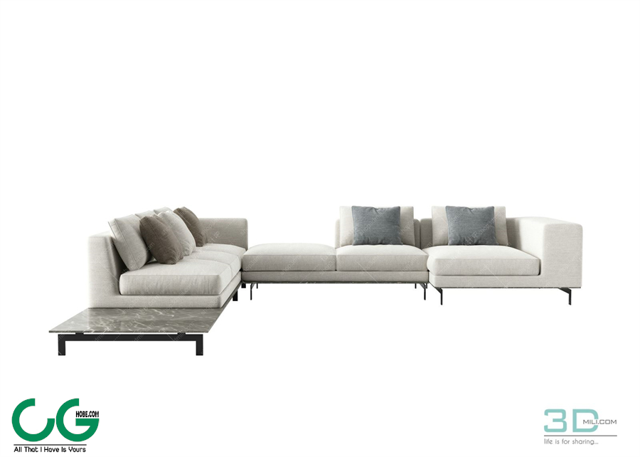 Multi-seat sofa 37 3D Model