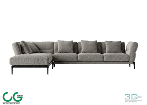 Multi-seat sofa 48 3D Model