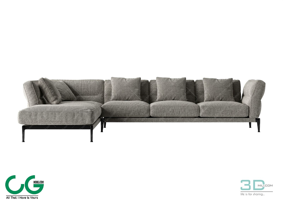 Multi-seat sofa 48 3D Model
