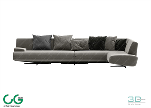 Multi-seat sofa 50 3D Model
