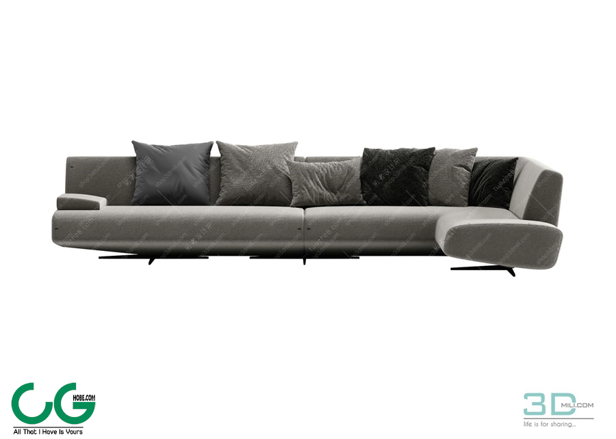 Multi-seat sofa 50 3D Model