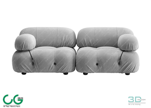 Multi-seat sofa 52 3D Model