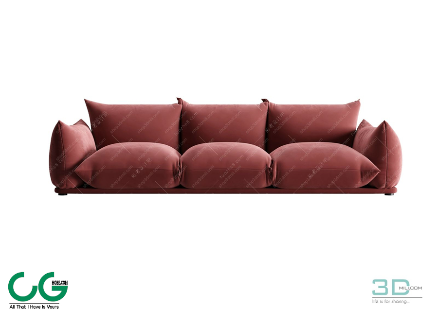Multi-seat sofa 56 3D Model
