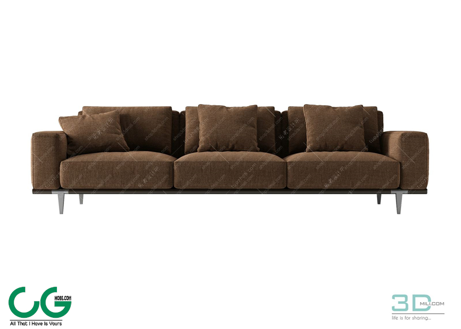 Multi-seat sofa 68 3D Model