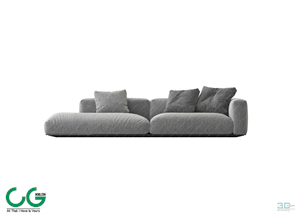 Multi-seat sofa 74 3D Model