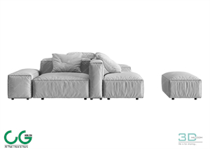 Multi-seat sofa 77 3D Model