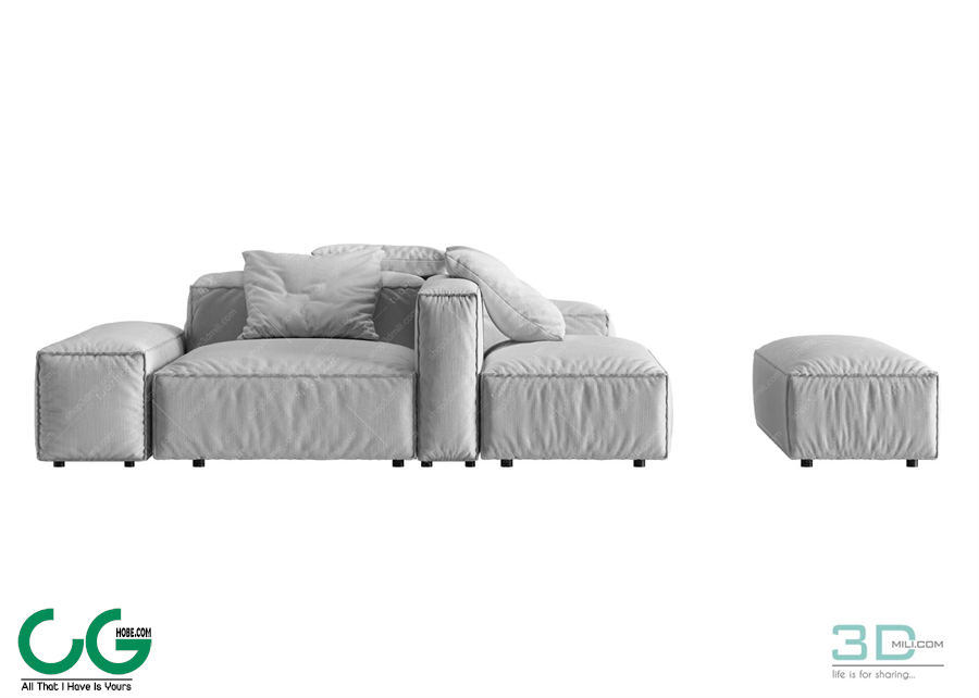 Multi-seat sofa 77 3D Model