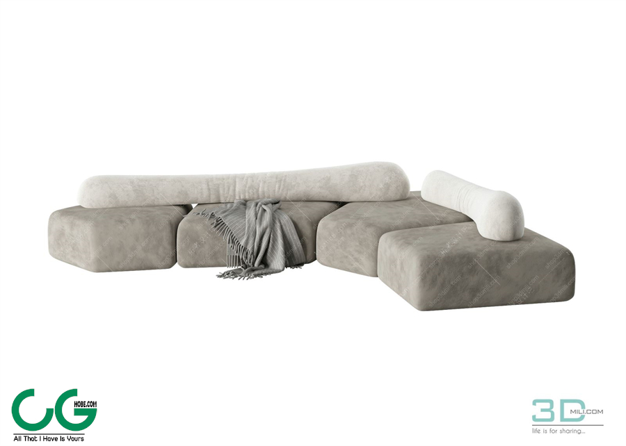 Multi-seat sofa 87 3D Model