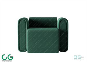 Single sofa 3D 01 Model