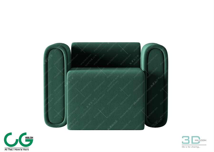 Single sofa 3D 01 Model