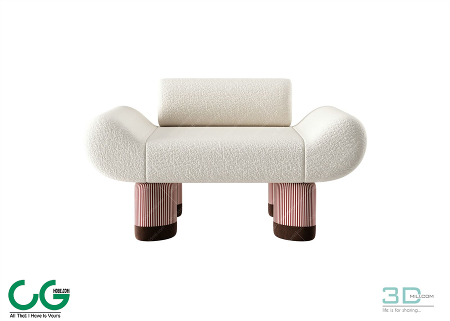 Single sofa 3D 12 Model