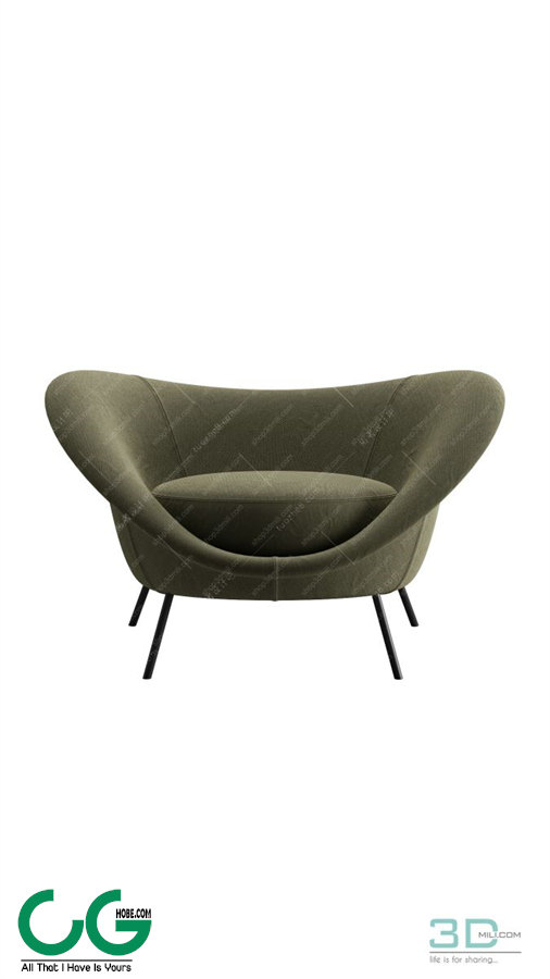 Single sofa 3D 42 Model