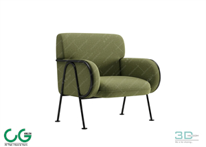 Single sofa 3D 46 Model