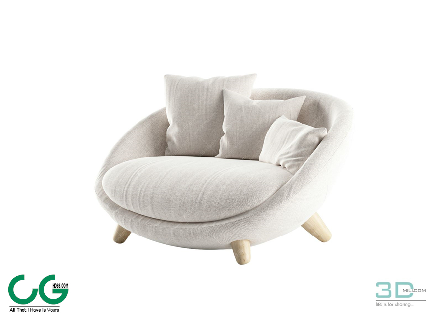 Single sofa 3D 49 Model