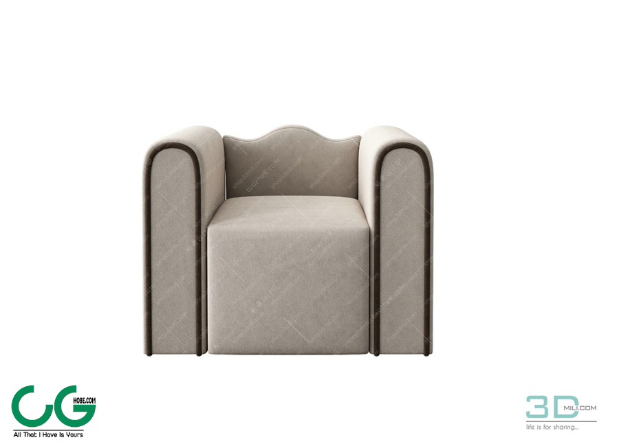 Single sofa 3D 51 Model