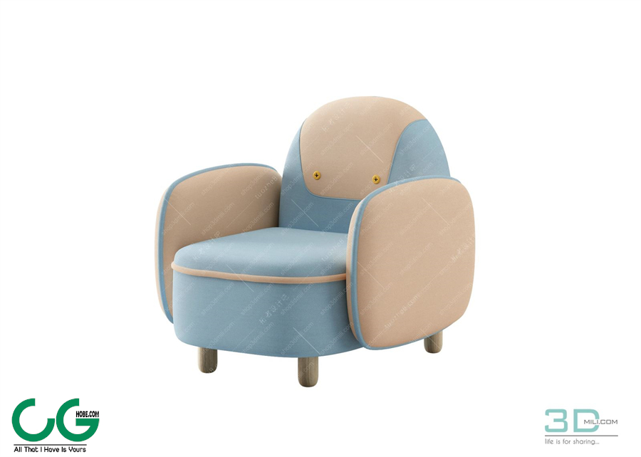 Single sofa 3D 63 Model