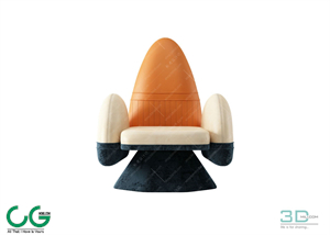 Single sofa 3D 64 Model