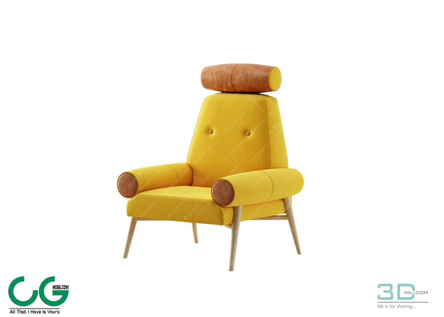 Single sofa 3D 65 Model