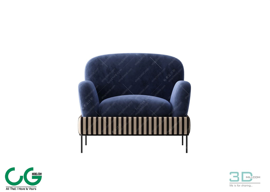Single sofa 3D 67 Model