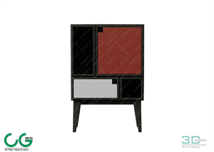 TV cabinet shelf 23 3dsmax File