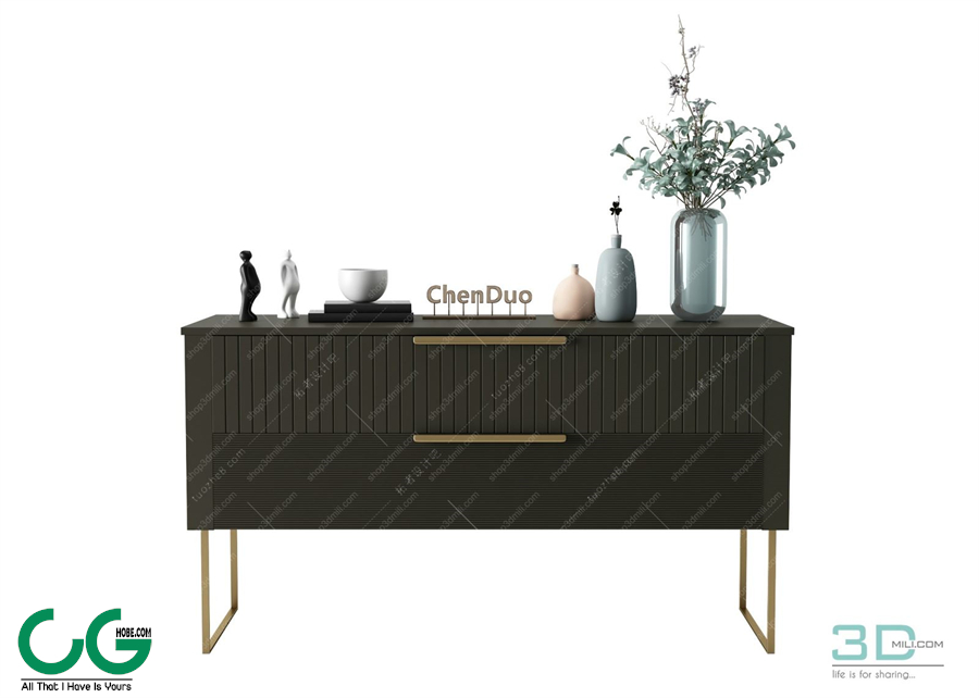 TV cabinet shelf 27 3dsmax File