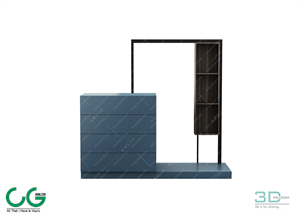 TV cabinet shelf 47 3dsmax File
