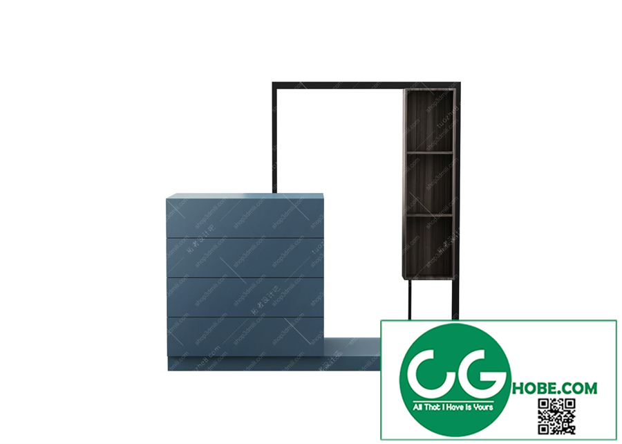 TV cabinet shelf 47 3dsmax File
