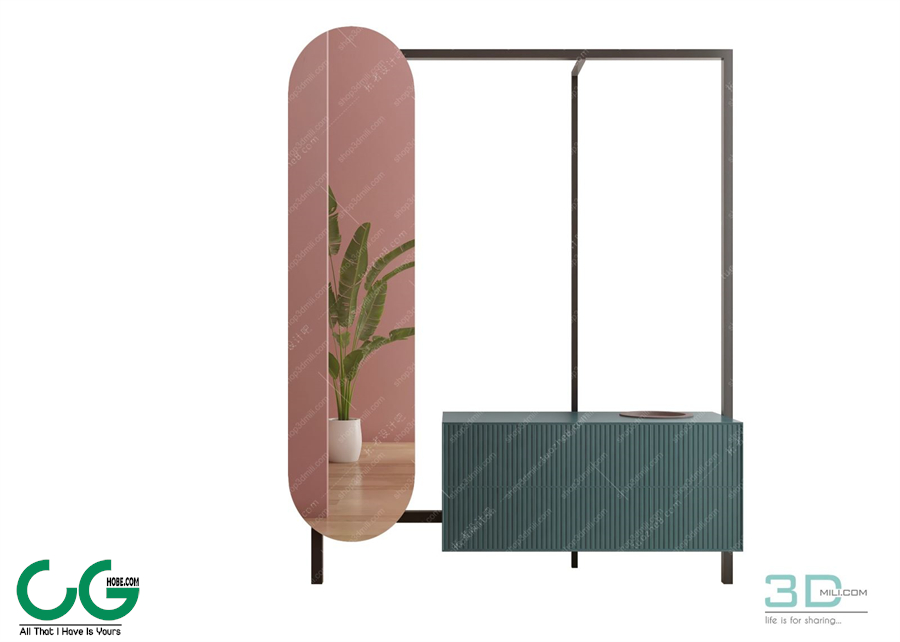 TV cabinet shelf 48 3dsmax File