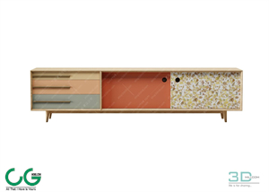 TV cabinet shelf 60 3dsmax File