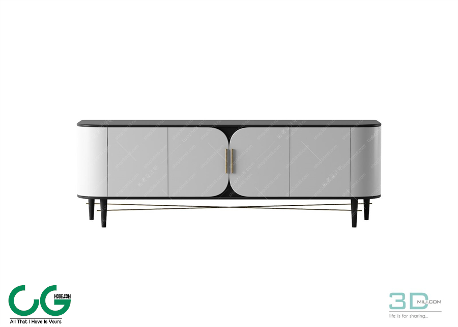 TV cabinet shelf 67 3dsmax File