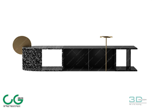 TV cabinet shelf 68 3dsmax File
