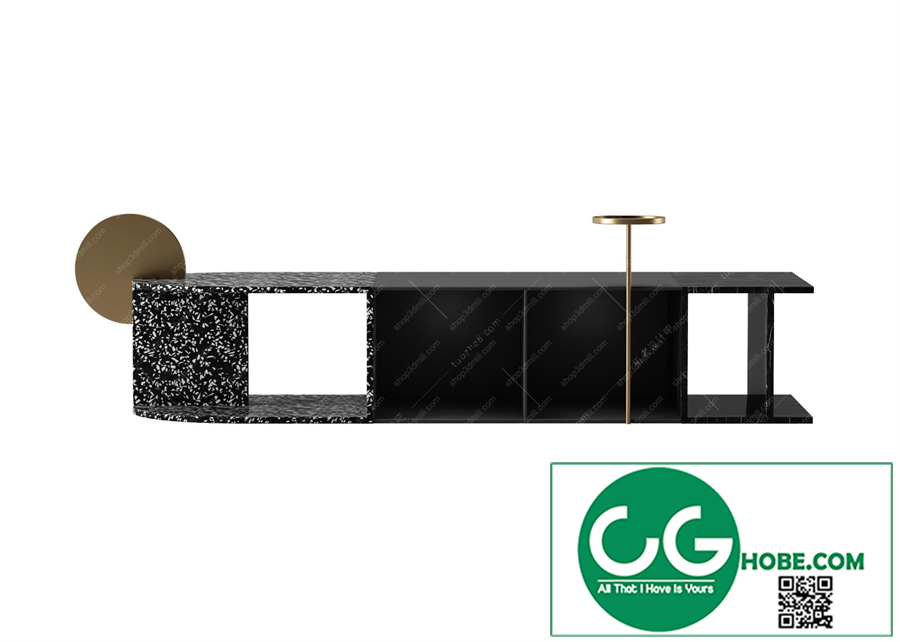 TV cabinet shelf 68 3dsmax File