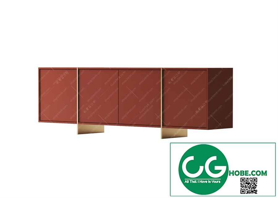 TV cabinet shelf 69 3dsmax File