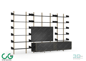 TV cabinet shelf 83 3dsmax File