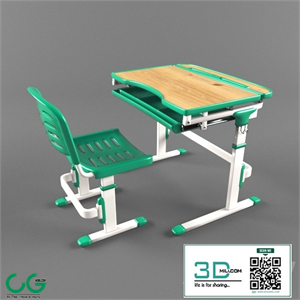 Adjustable desk and chair for children FunDesk Sorriso