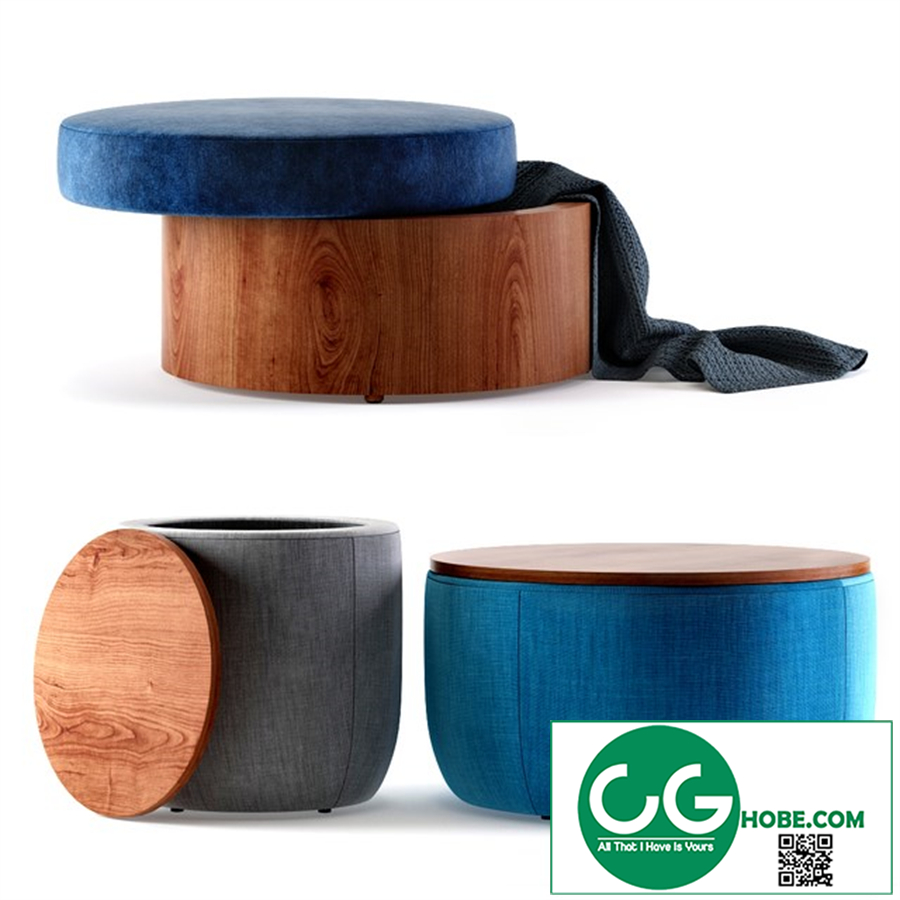 West Elm Storage Ottomans