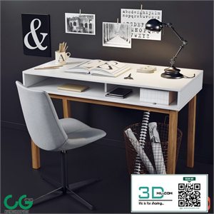 Desk and chair with La Redoute decor