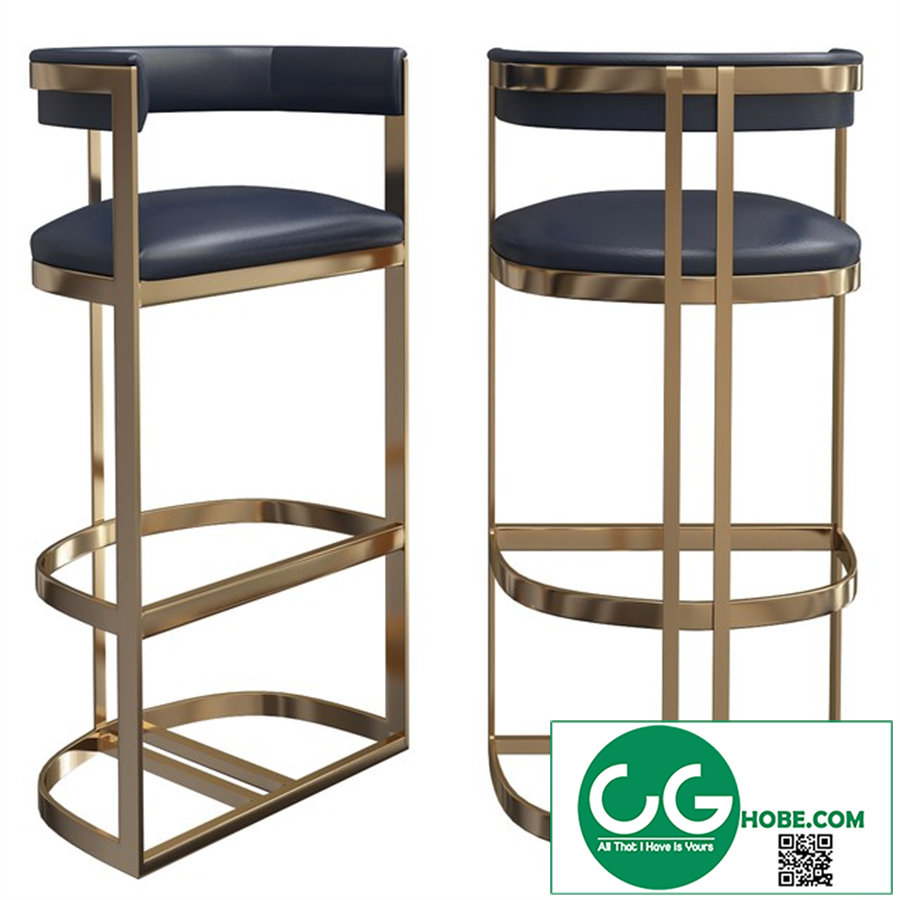Calvin bar chair in ANTIQUE BRASS