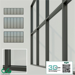 Panoramic glazing. Stained glass window