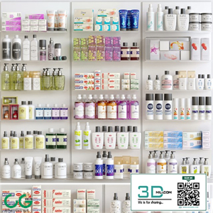 Showcase in a pharmacy with cosmetics 5