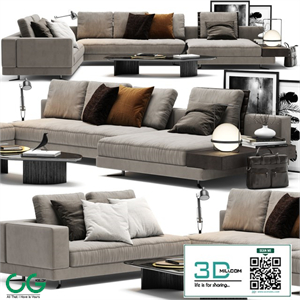 Minotti White Sofa