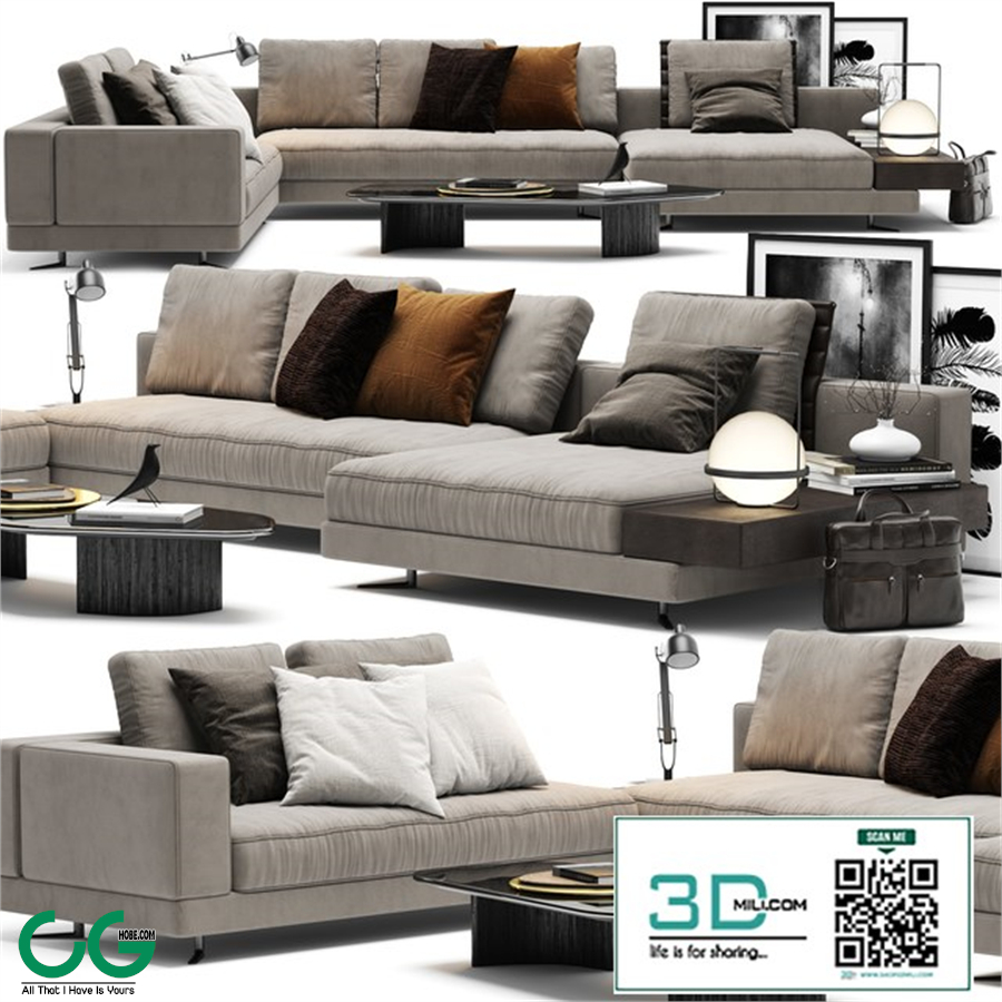 Minotti White Sofa