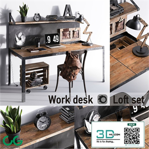 Work desk Loft set