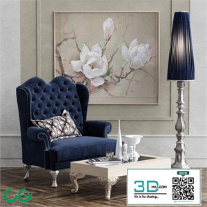 Dolfi Adelaide armchir. Floor lamp