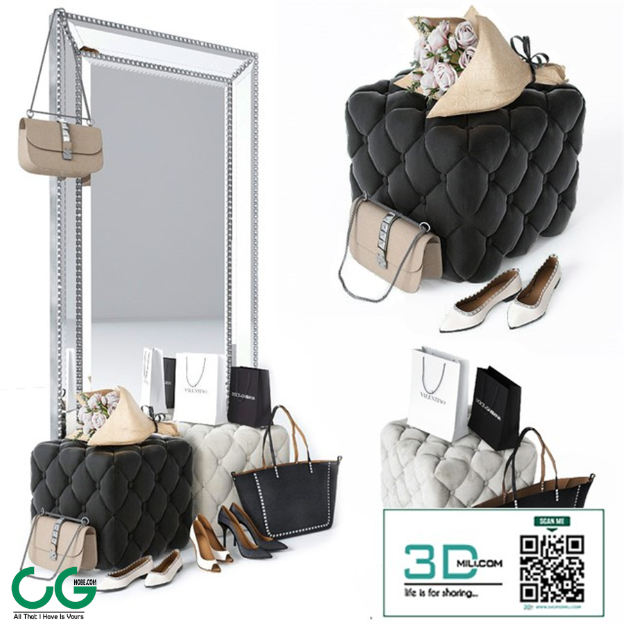 A set of decor in the hallway 1